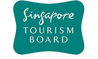 Singapore Tourism Board logo in white text on a teal frame.
